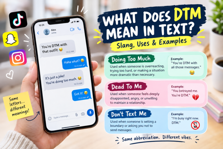 what does dtm mean in text