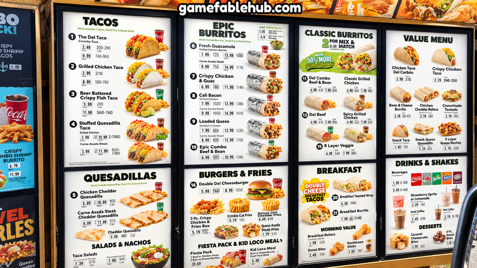 del taco menu with prices